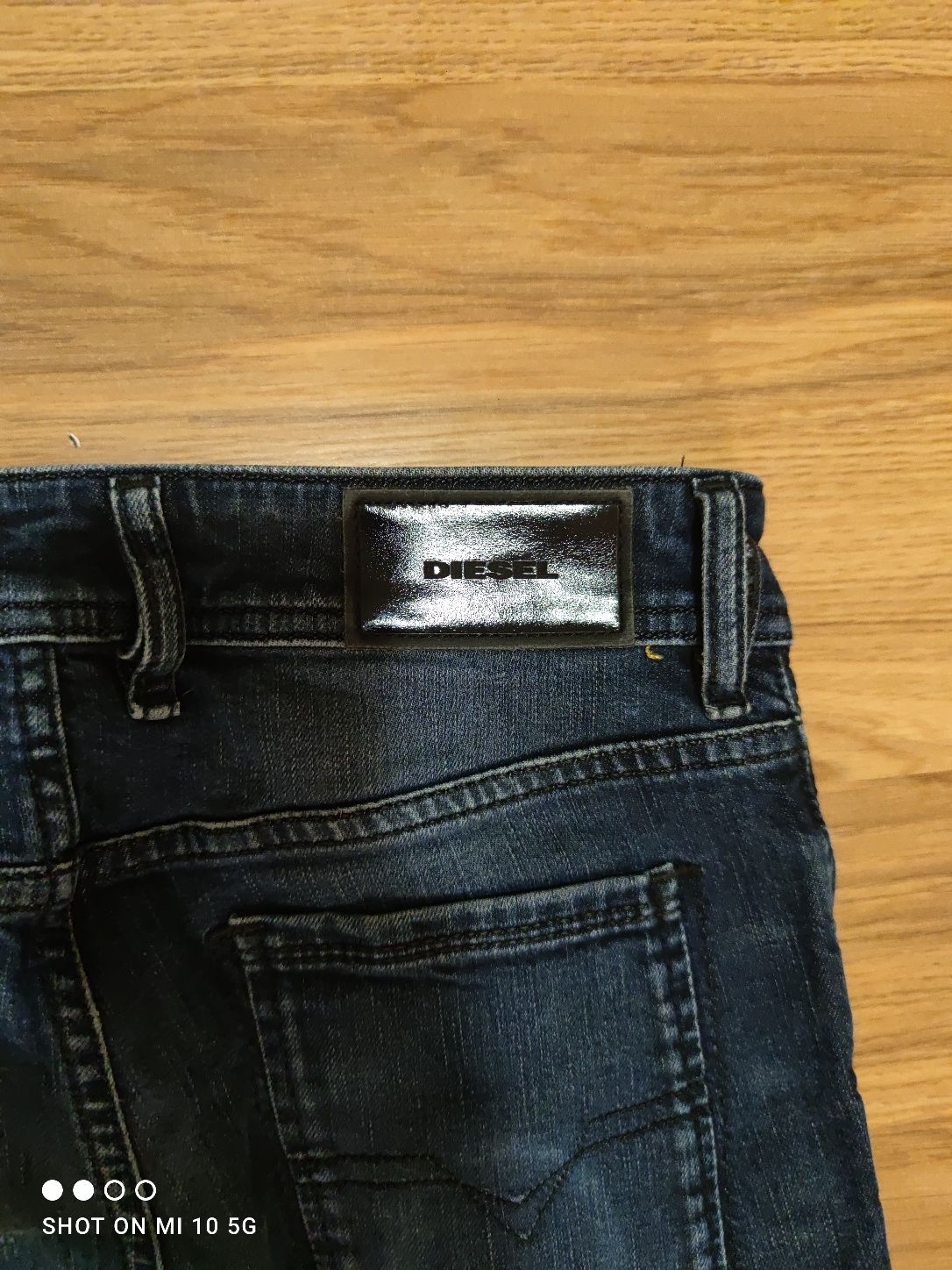 Diesel Sleenker jeansy przecierane Slim Skinny 28/30 granatowe damskie