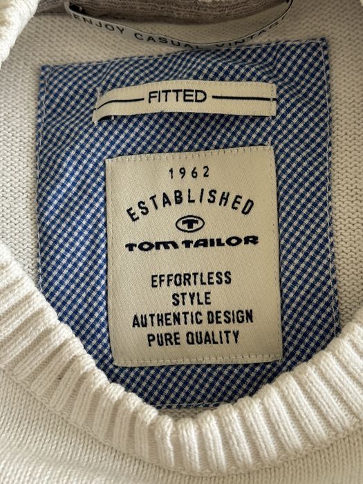 Sweter męski Tom Tailor rozm. 44 ecru stan bdb