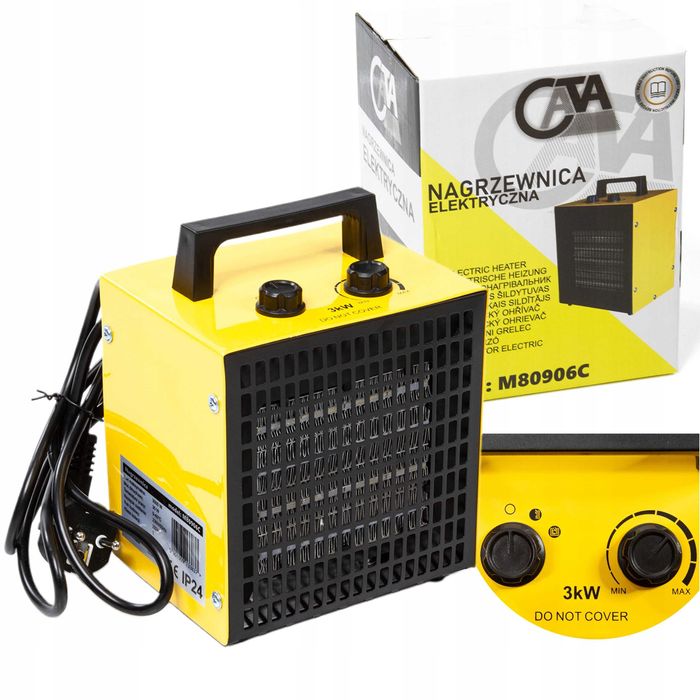 Nagrzewnica elektryczna dmuchawa piecyk 3000W farelka grzejnik MOCNA