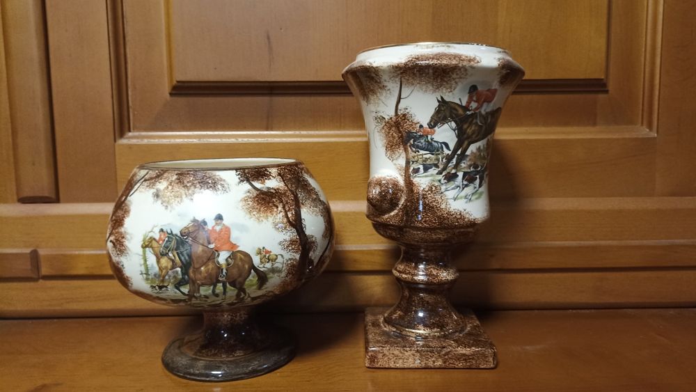 Винтаж Кубок керамика охота