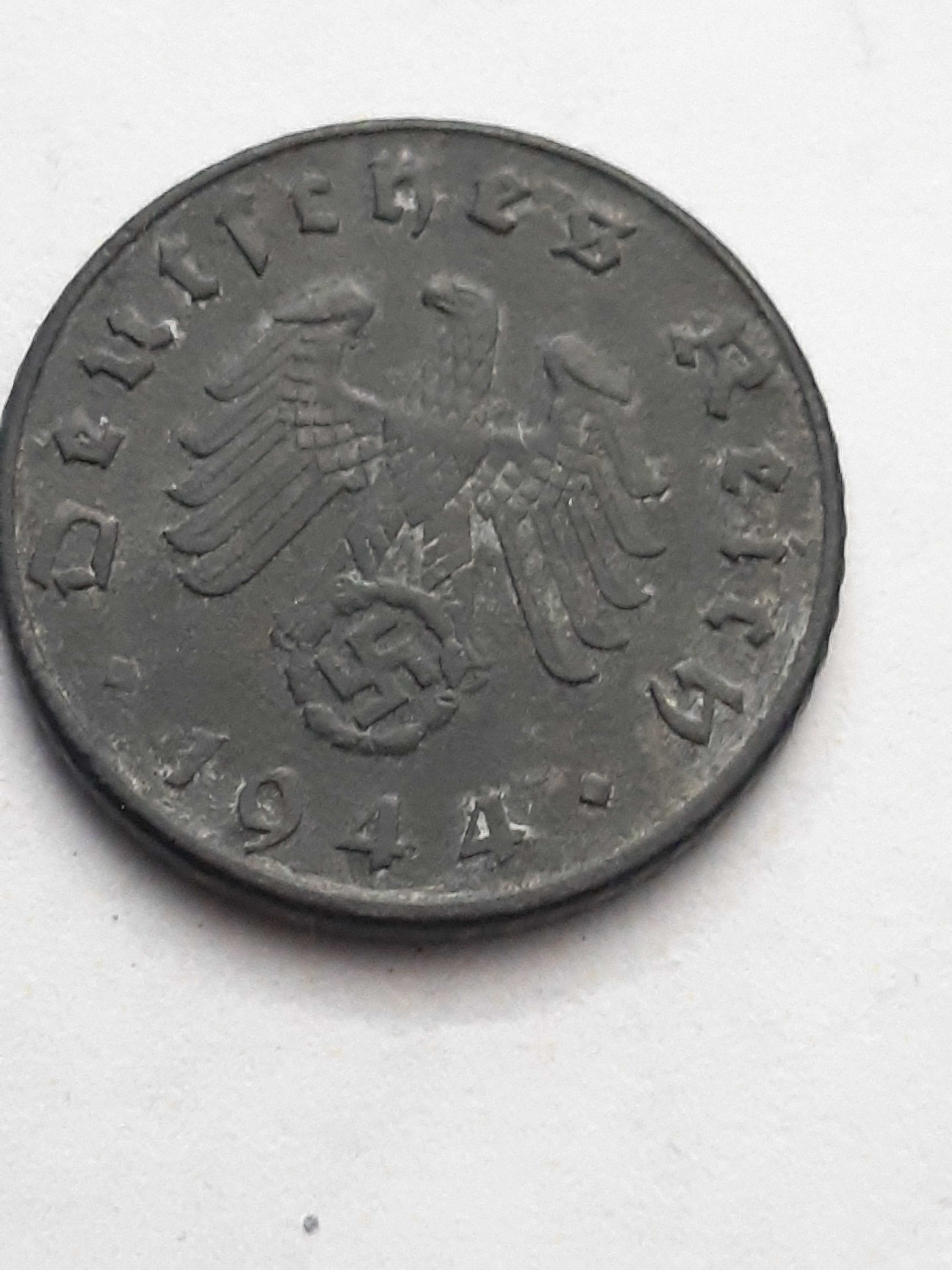 Niemcy III Rzesza 5 fenigów, pfennig 1944 rok mennica D