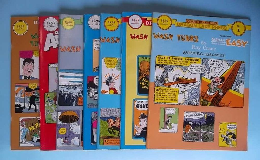 DRAGON LADY PRESS : 7 edições. WASH TUBBS - Roy Crane, e outros.