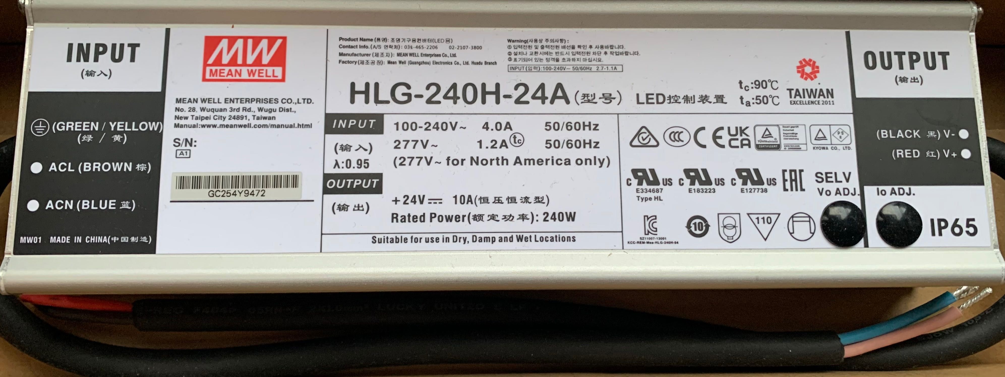 Zasilacz  LED  HLG-240H-24A