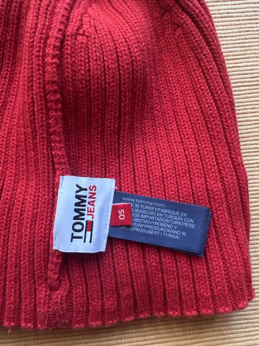 Czapka zimowa Tommy Hilfiger one size-Czerwona