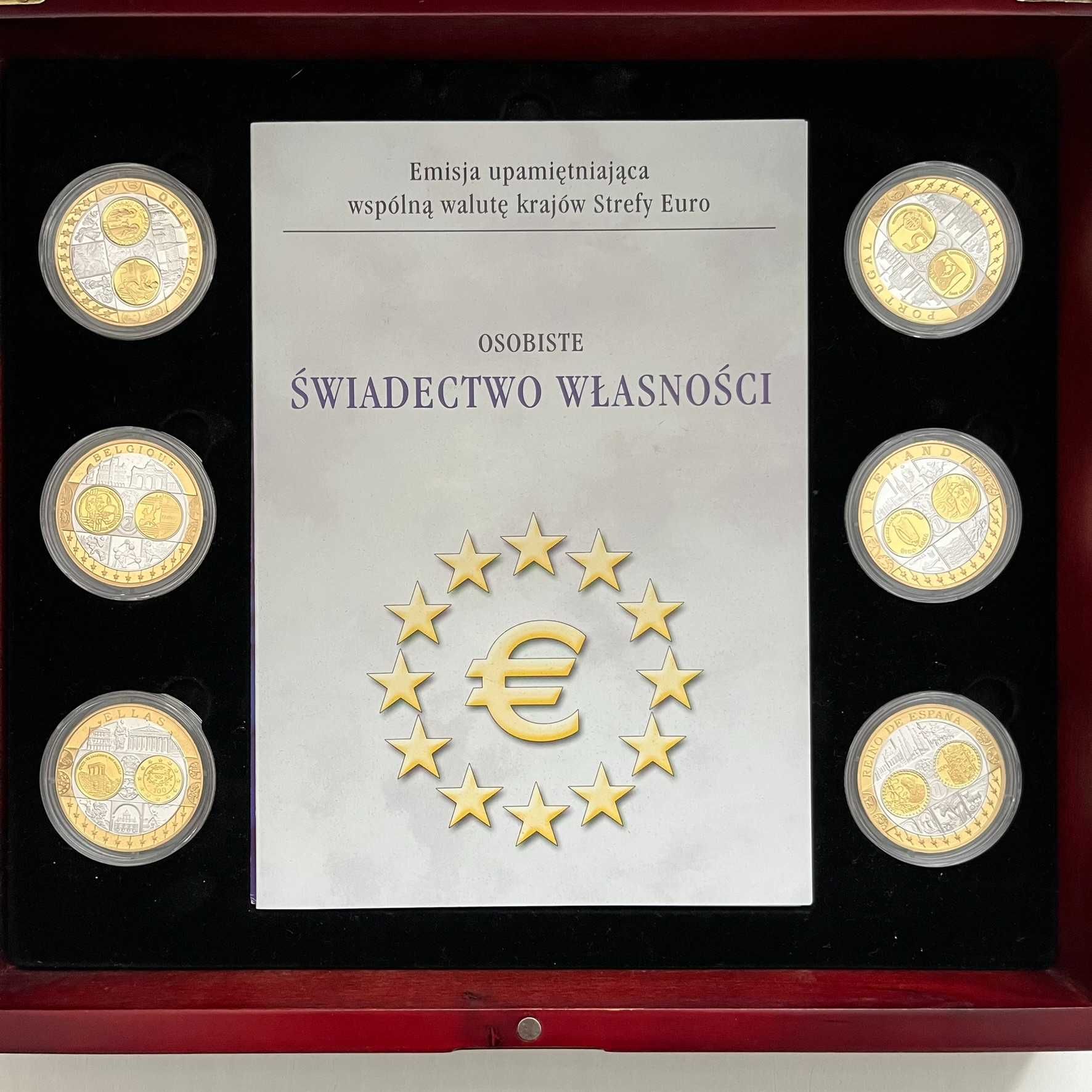 Kolekcja monet Emisja upamiętniająca wspólną walutę krajów strefy EURO