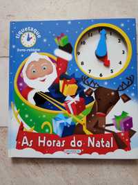 Livro com relógio "As Horas do Natal"