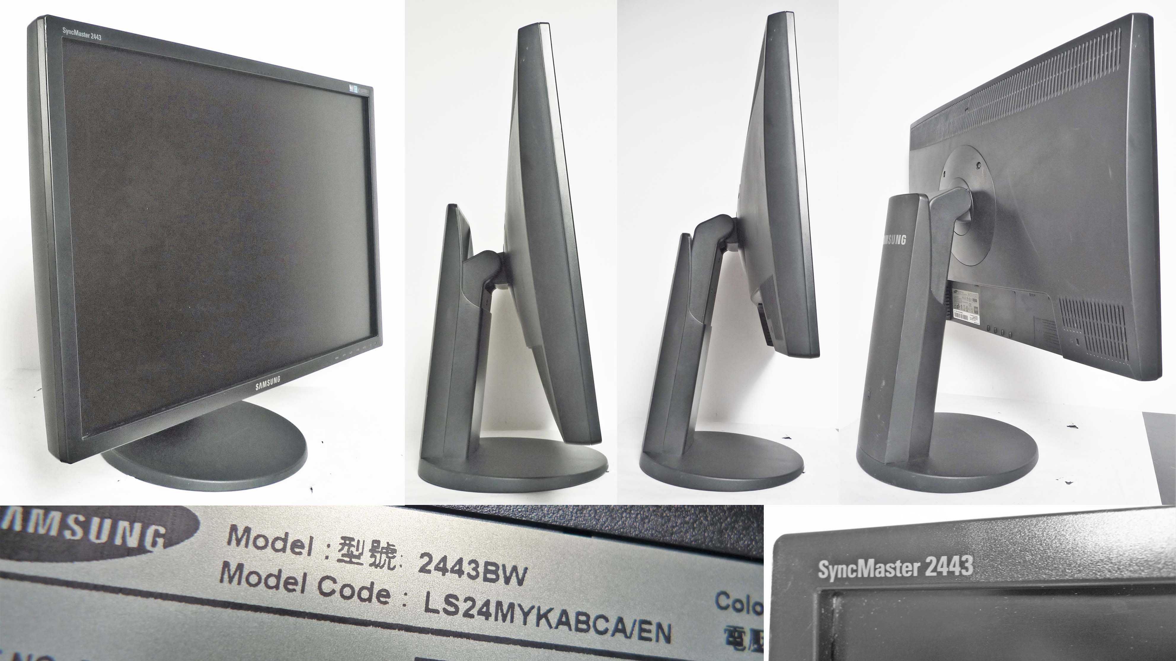 Samsung SyncMaster 24" 5ms 50000:1 Has Pivot Swivel Tilt VGA DVI kable