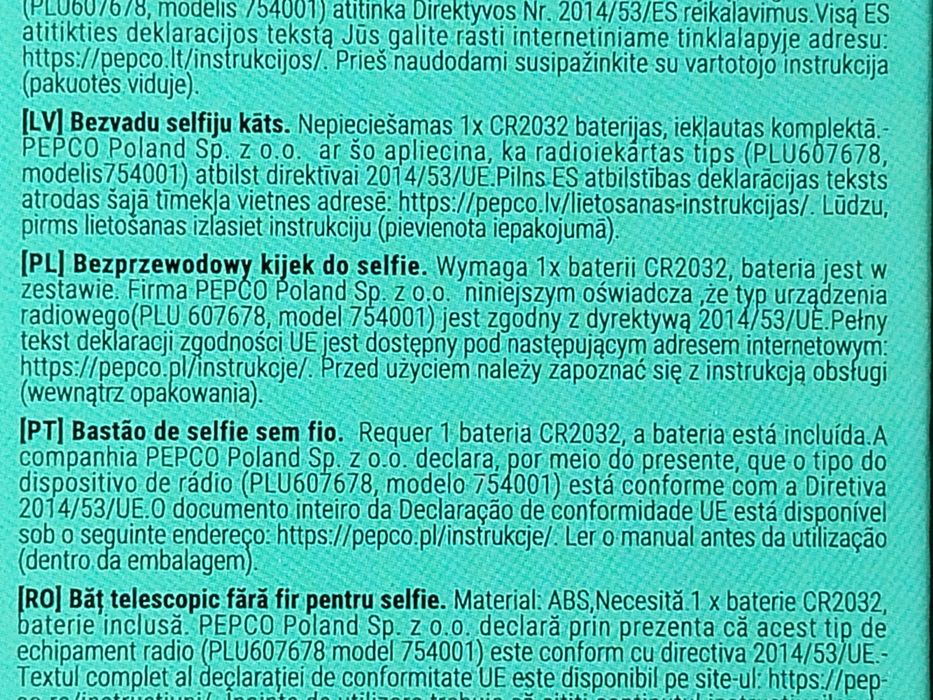 Bezprzewod. kijek do selfie