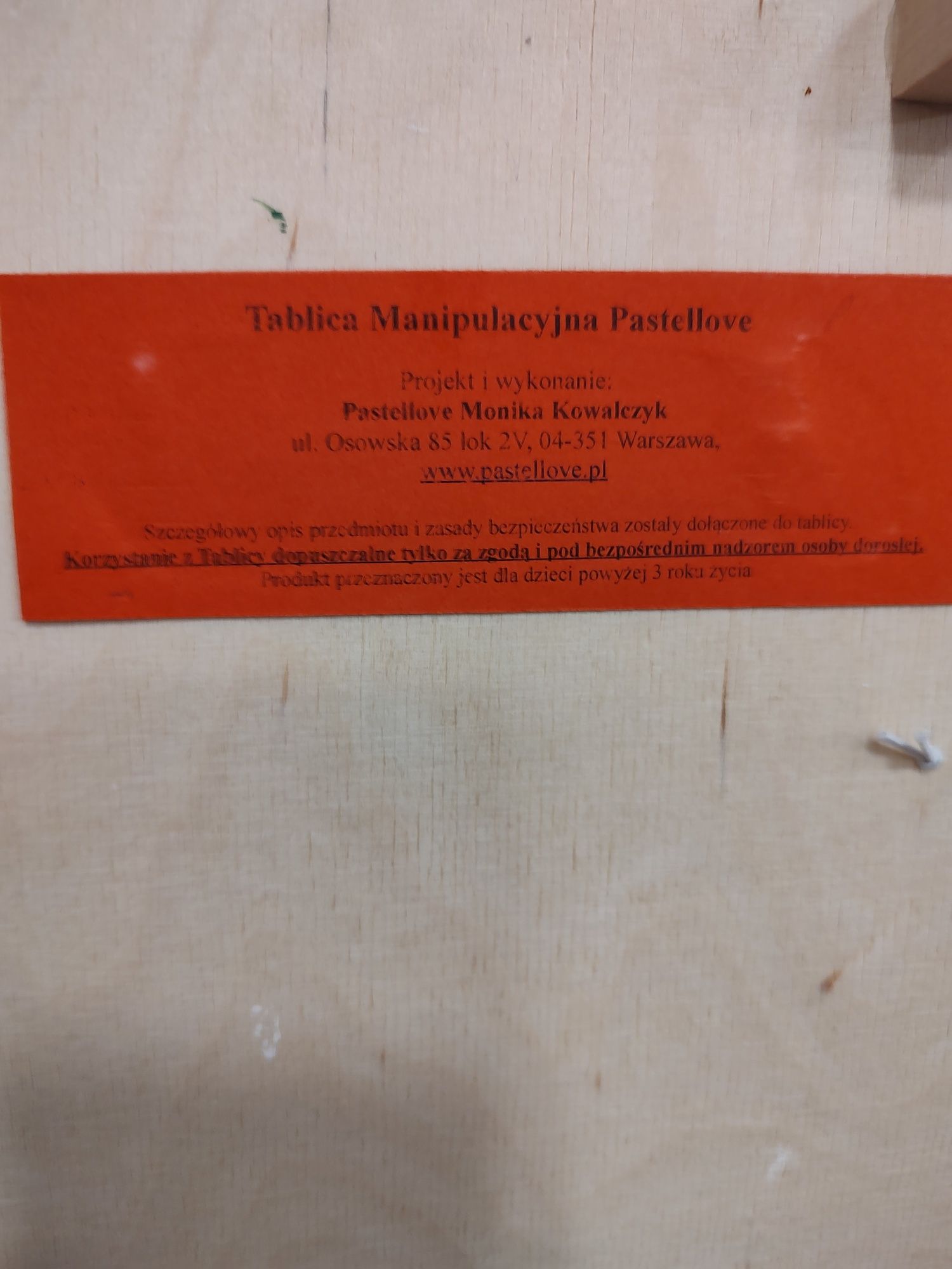 Tablica manipulacyjna Pastellove