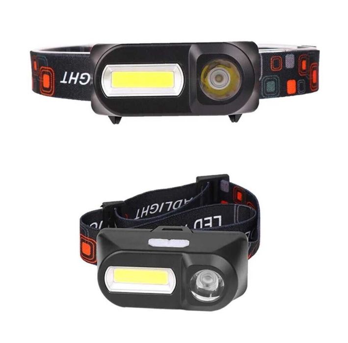 Налобный фонарь с сьемным аккумулятором 18650 с красным светом и белым