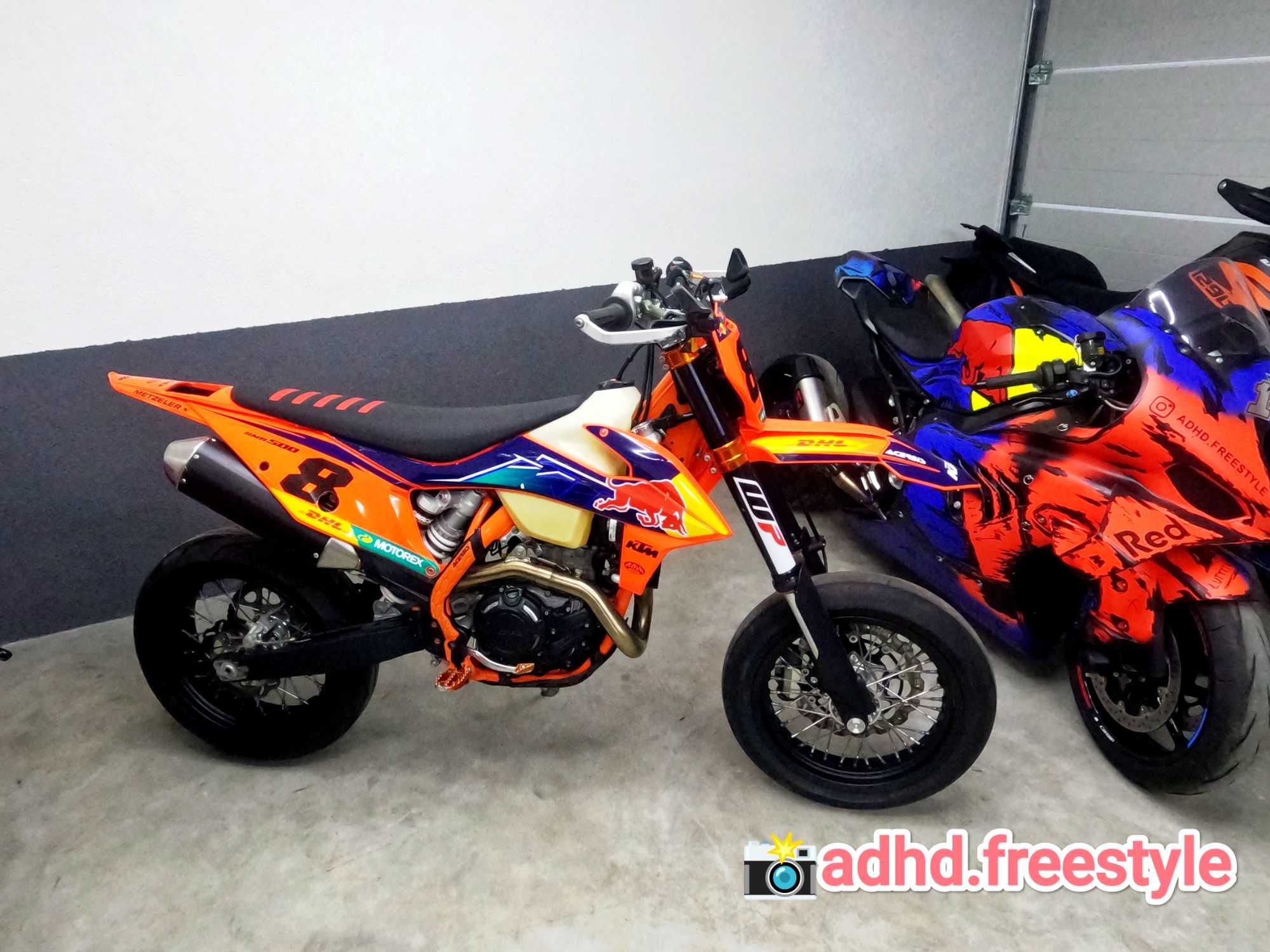 KTM exc 500 six days supermoto 450 enduro stunt tor zamiana 350
