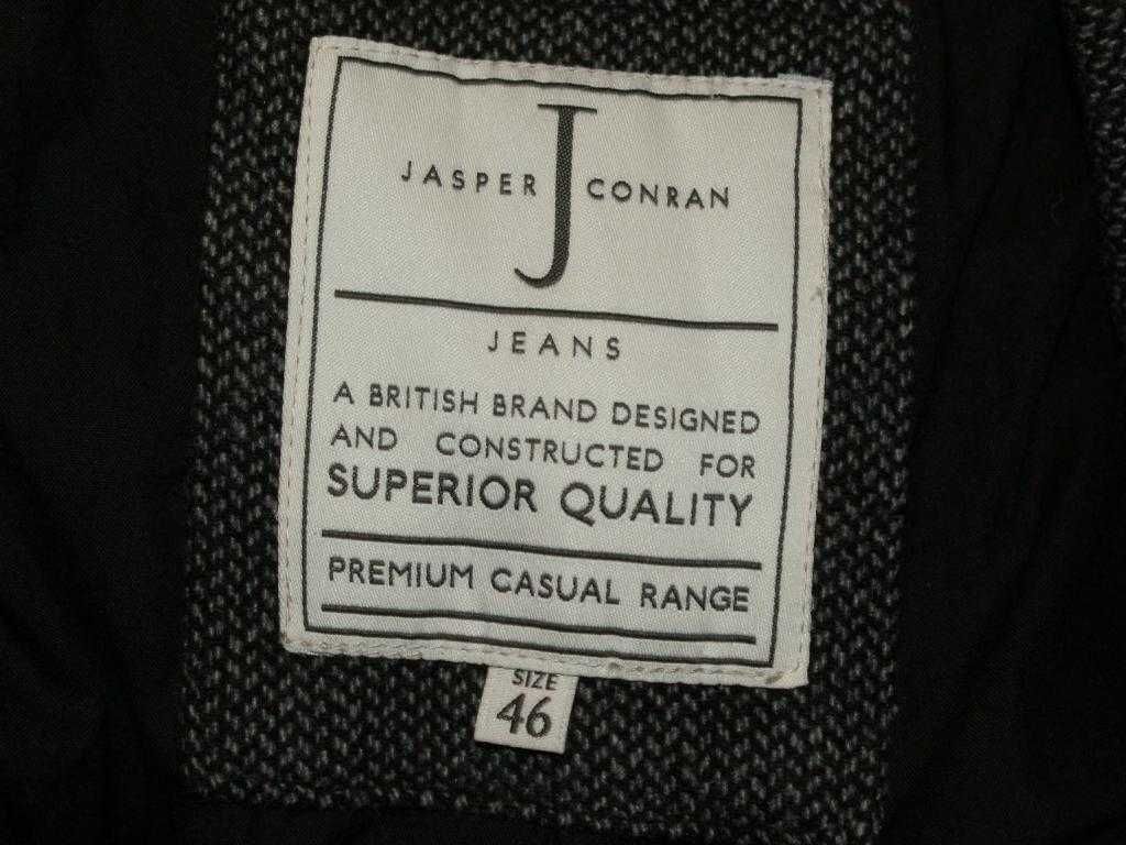 Jasper Conran tweed 60% wełna ciepła marynarka męska vintage 56 XL