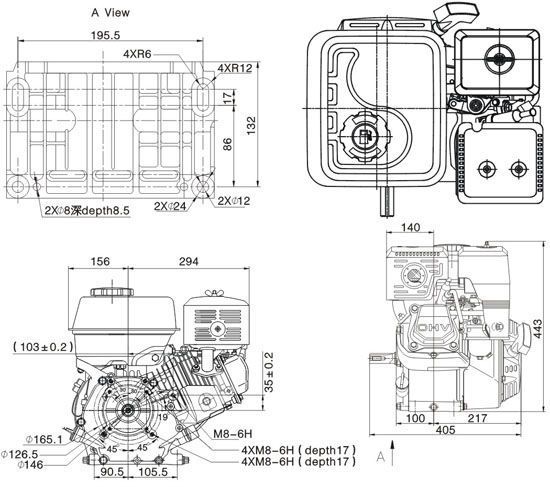 Silnik Loncin G420F-A Spalinowy Benzynowy 15 Km Wał 25 Mm Motor Honda