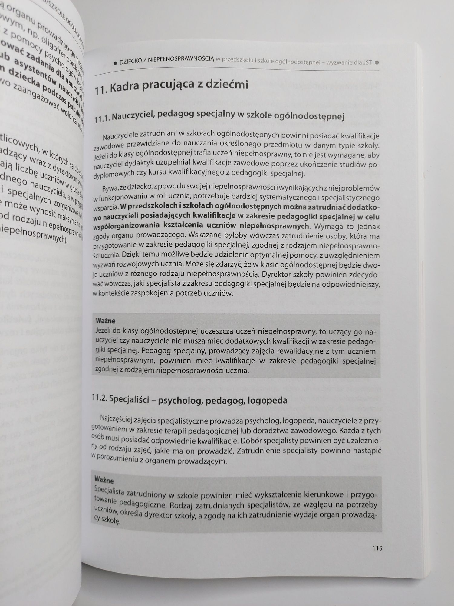 Dziecko z niepełnosprawnością w przedszkolu i szkole ogólnodostępnej