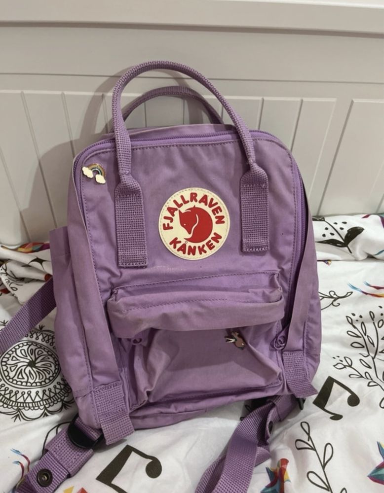 Oryginalny plecak fjallraven kanken fioletowy liliowy mini damski