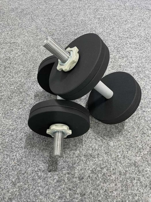 Т91 Металеві гантелі наборні з покриттям Гантели стальные Silver