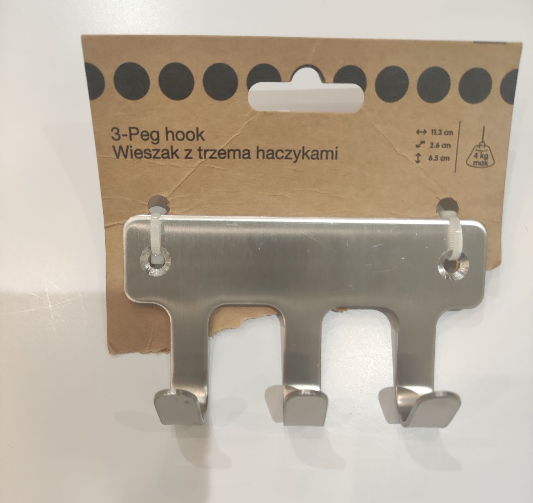 Metalowy wieszak