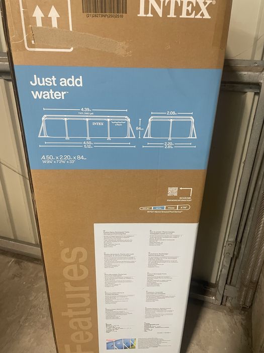 Basen 4,50x 2,20 wysokość 84