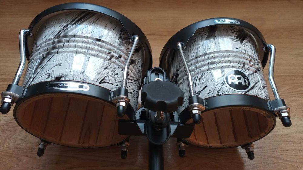 Bongosy Meinl FWB190WHM + statyw Meinl THBS-S-BK – znakomity stan