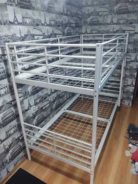 MOCNE łóżko piętrowe 90x200 - Ikea Svarta TROMSO ANTRESOLA + DOWÓZ