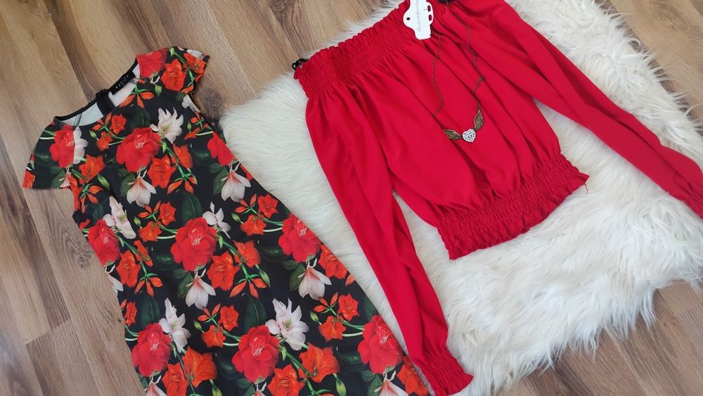 Mega zestaw ubrań S/M Boho nowa biżuteria H&M Mohito Zara 20szt.