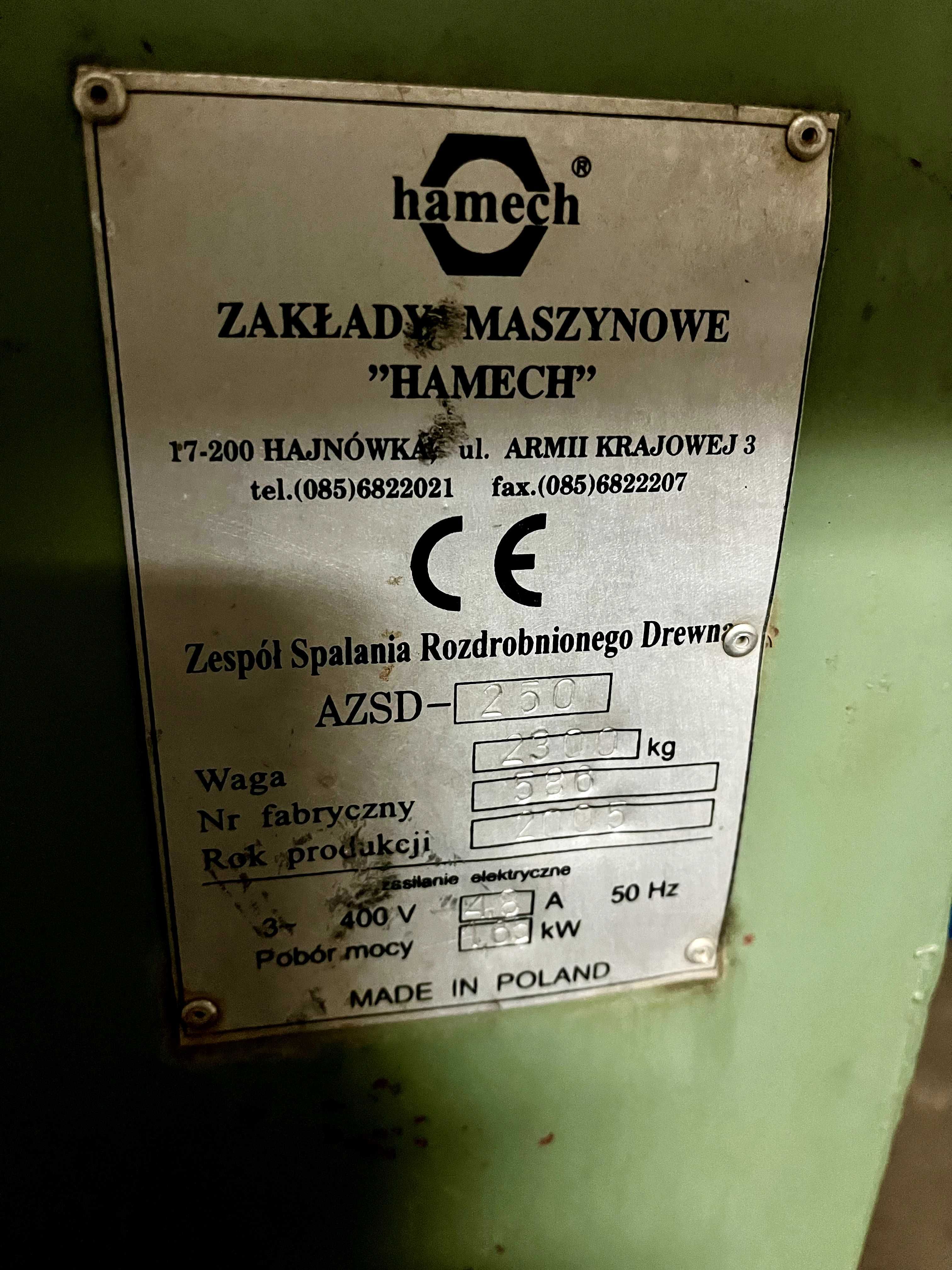 Zespół spalania, piec na trociny