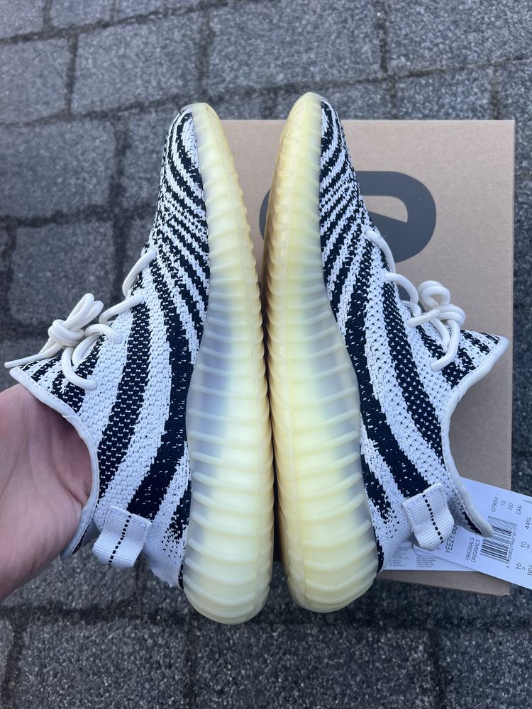 Adidas Yeezy Boost 350 V2 Zebra sneakersy niskie czarno białe 44 2/3