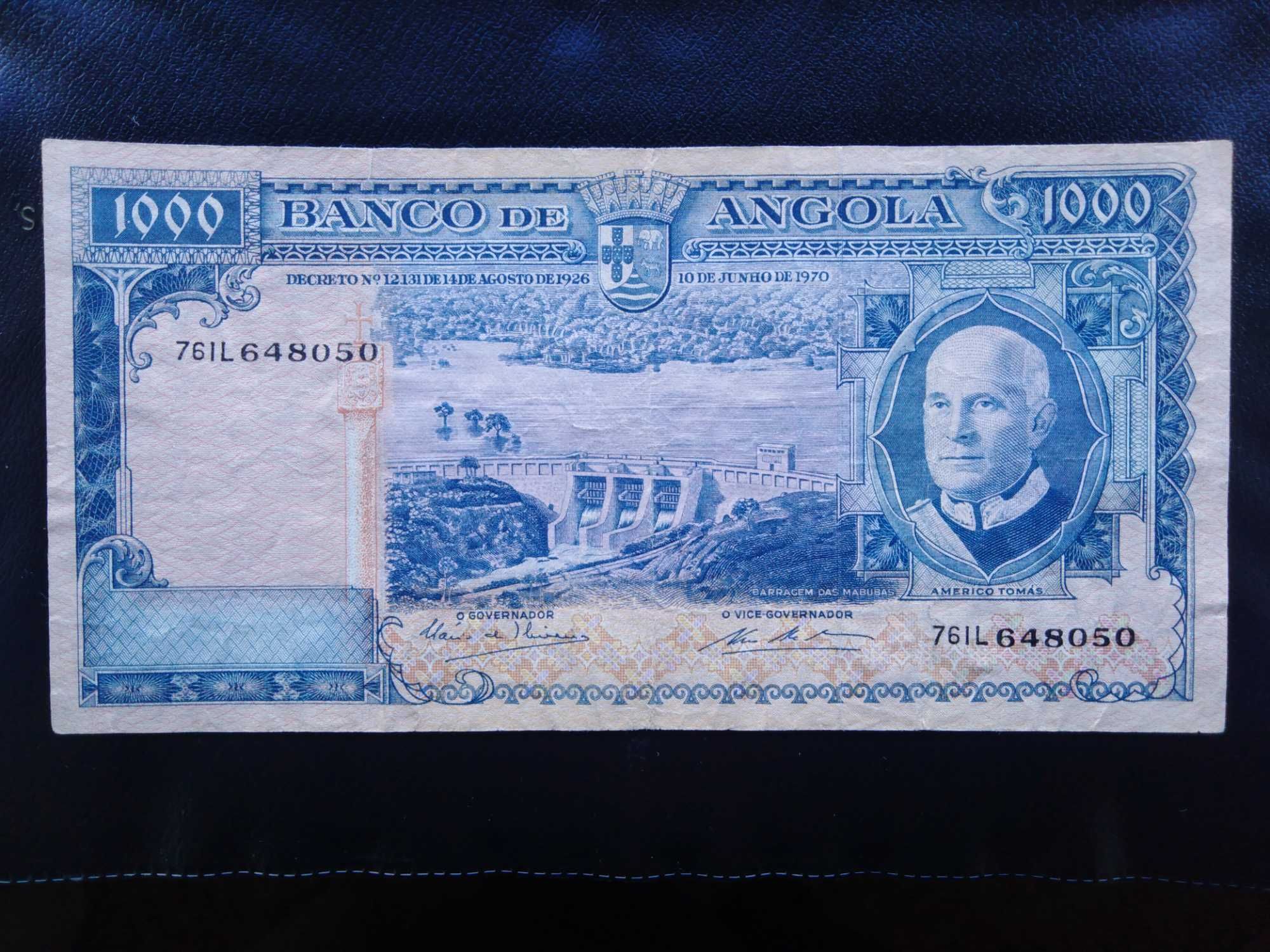 Nota 1000 escudos "Américo Tomás" 1970 Escassa