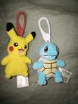 Porta-Chaves de Peluche Pokémon pikachu e squirtle