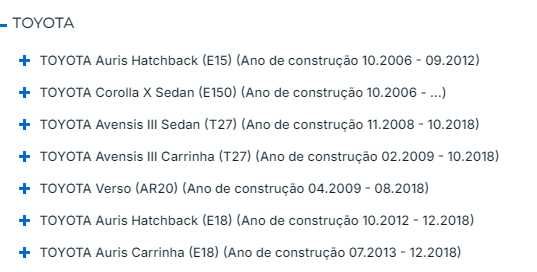 JOGO DE CALÇOS // TOYOTA