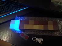 lampka pochodnia minecraft 4 kolory uchwyt na ścianę