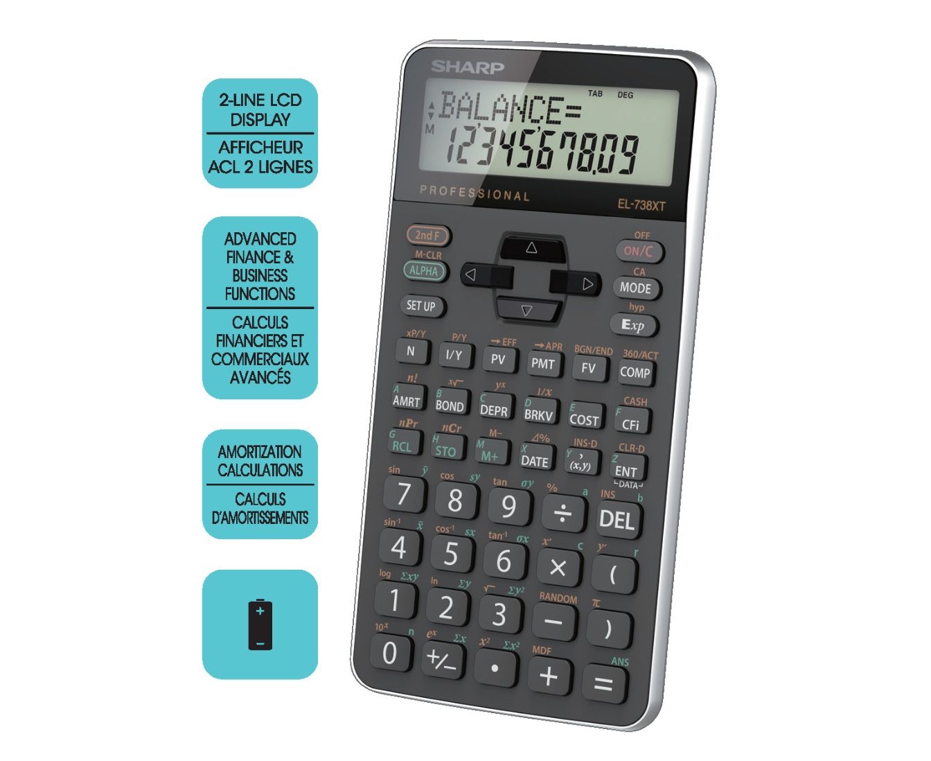 Інженерний калькулятор Sharp EL-738XT.