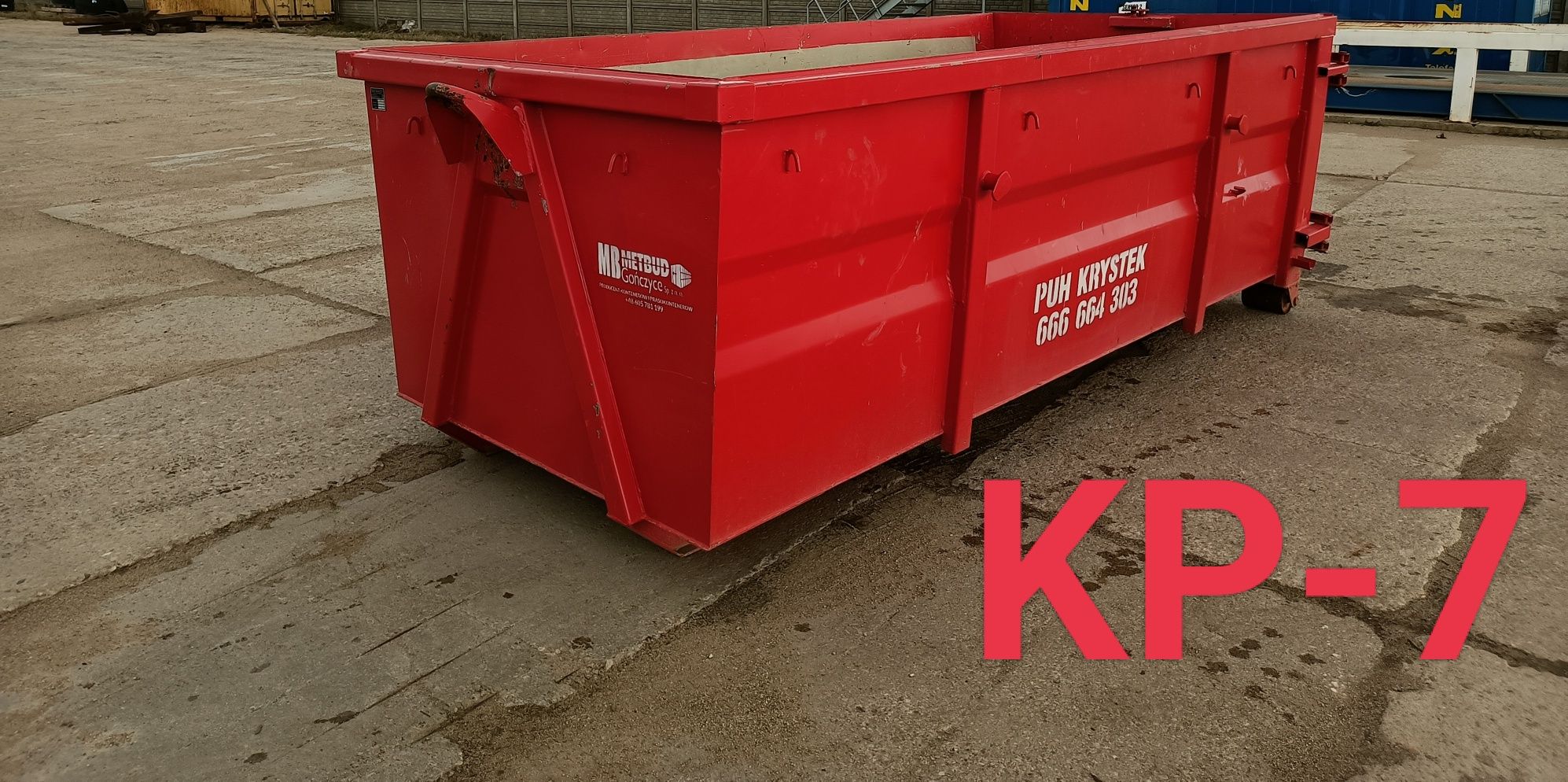 Kontener na gałęzie, śmieci budowlane, gruz, gabaryty oraz śnieg