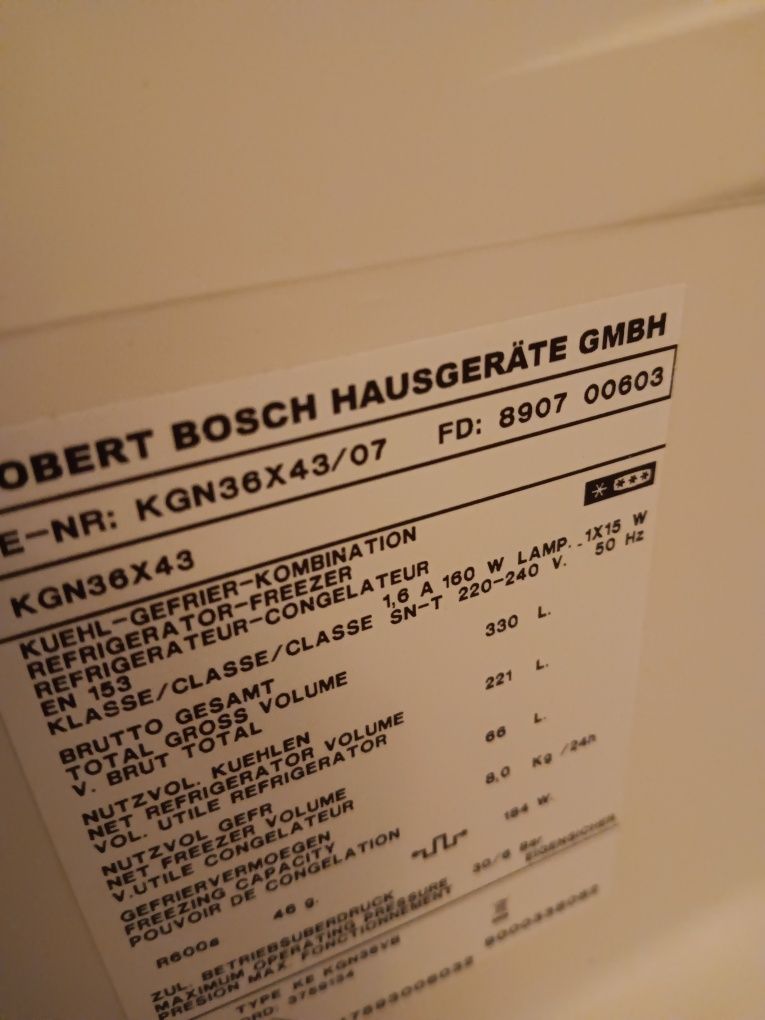 Lodówka bosch No frost 185 cm wysokość zadbana