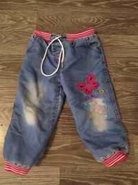 Детские зимние джинси , штаны тёплые