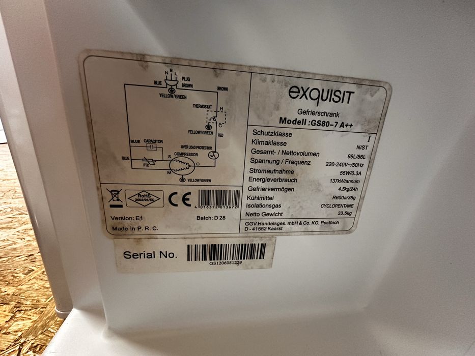 Морозильна камера EXQUISIT,привезена з Німеччини