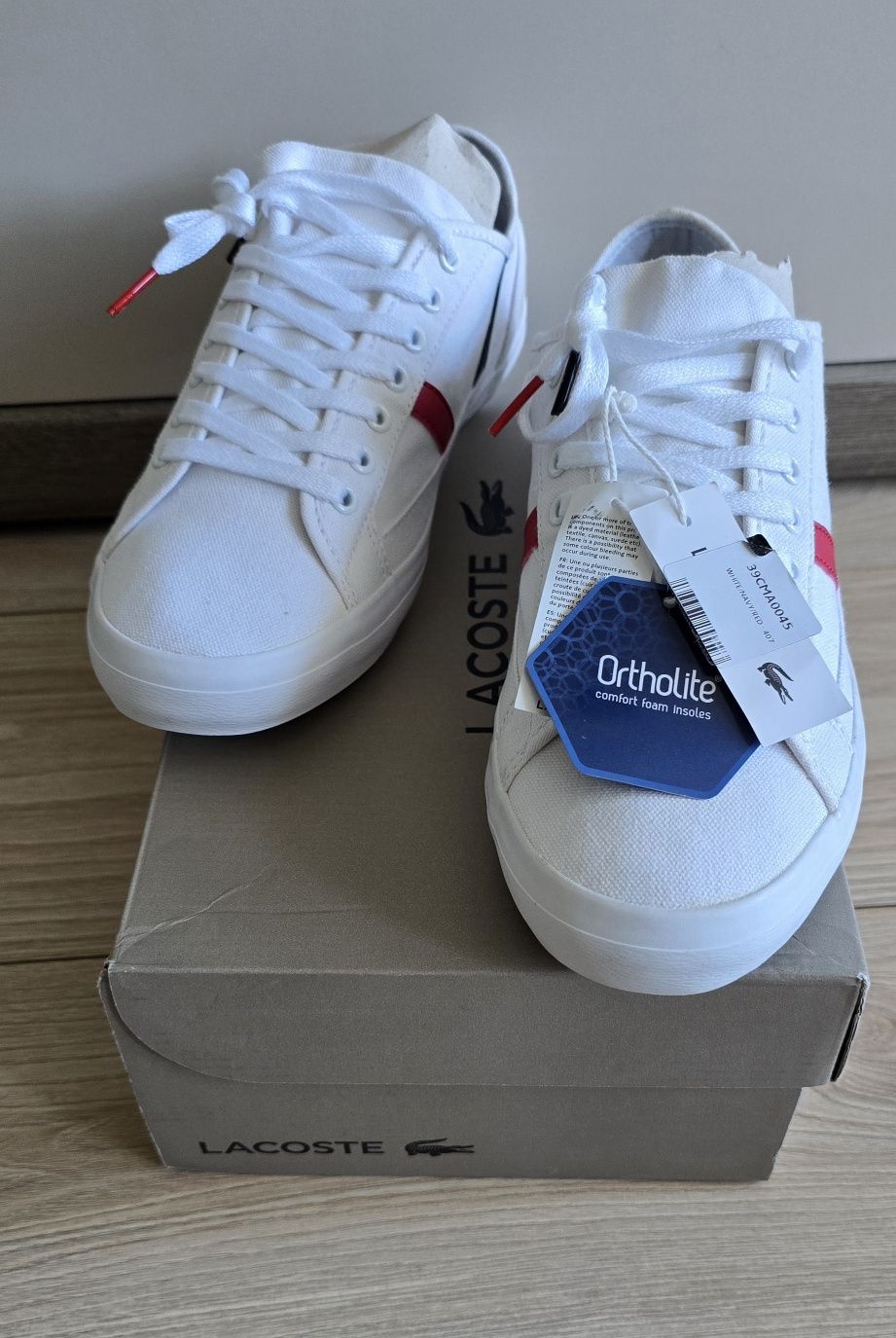 Nowe buty Lacoste Sideline Tri 2 Męskie Sneakersy, 41