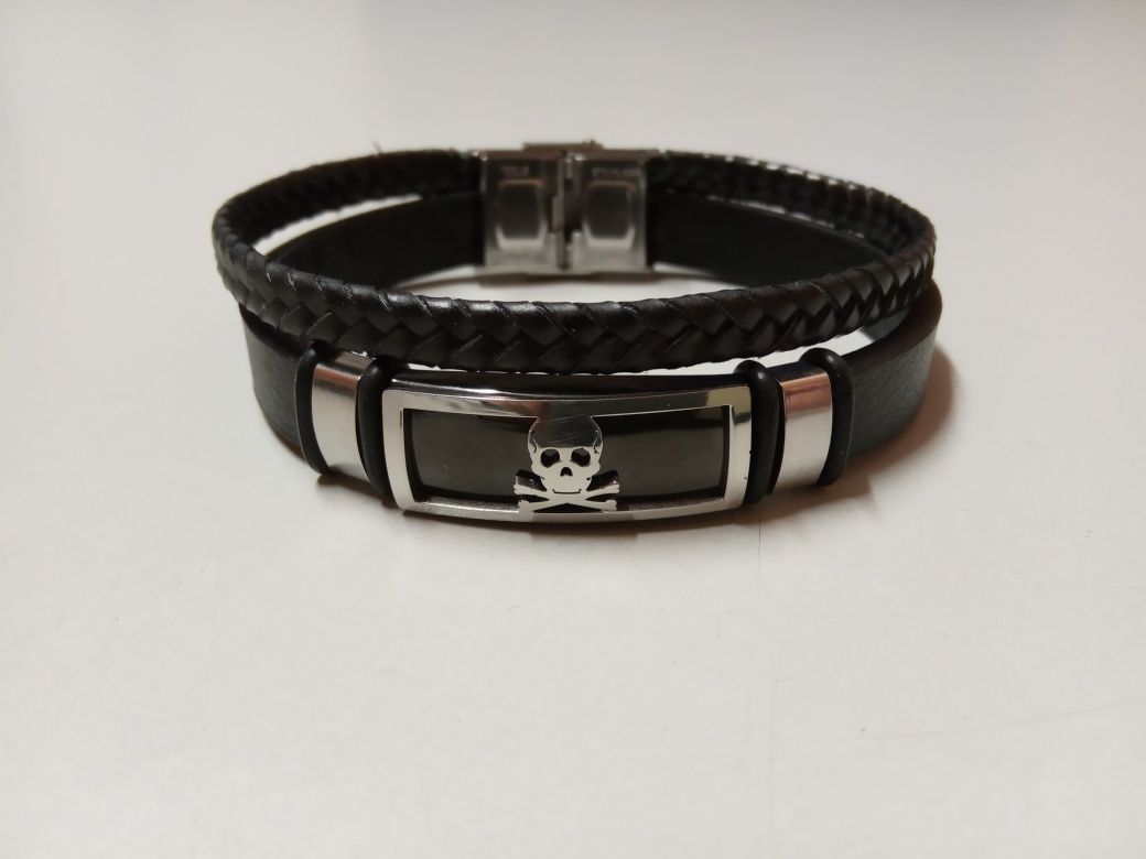 Pulseira masculina   CAVEIRA