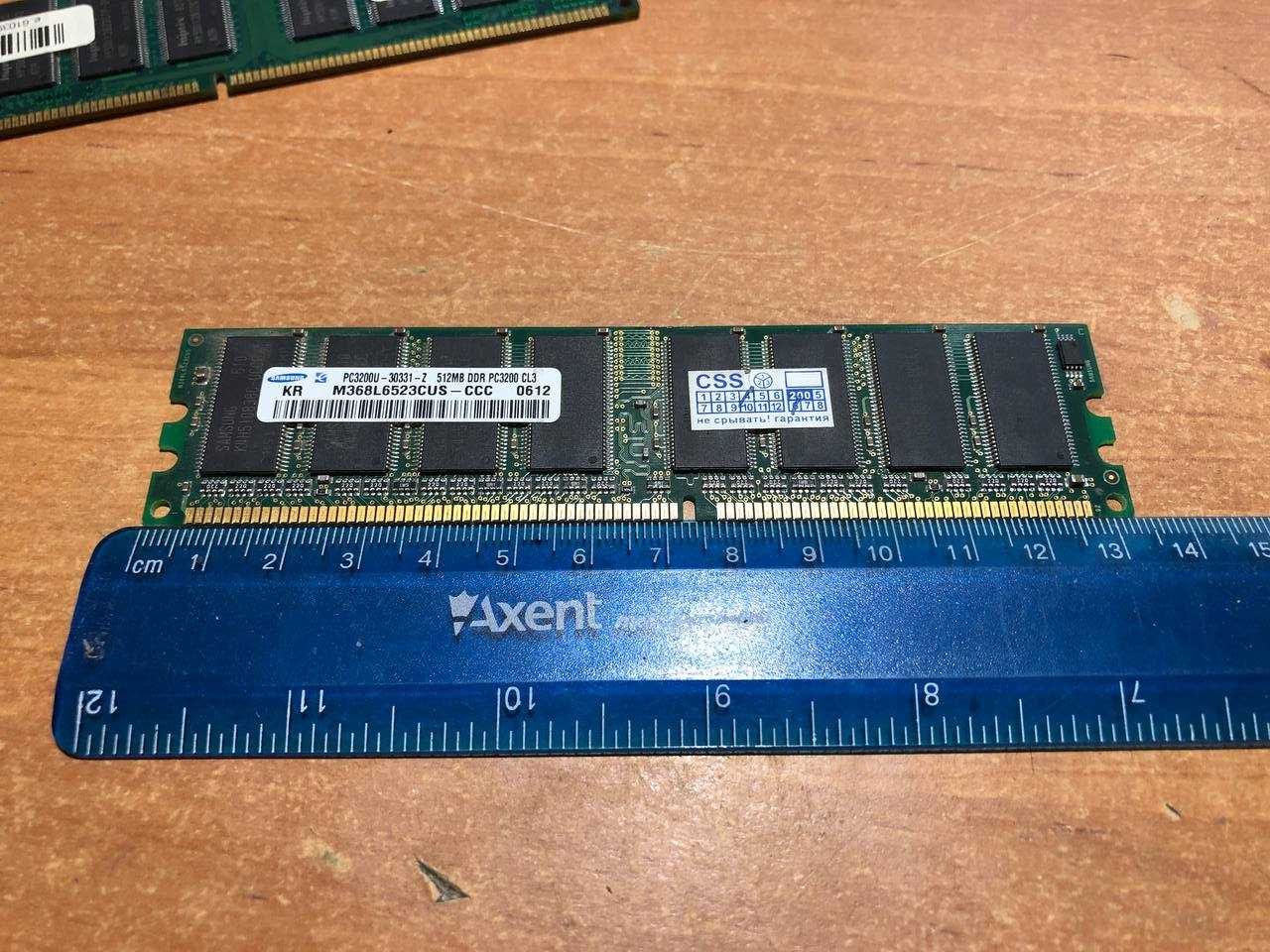 2 плати оперативної пам'яті DDR 1 gb та 500 mb