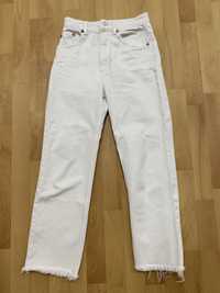 білі джинси zara straight fit