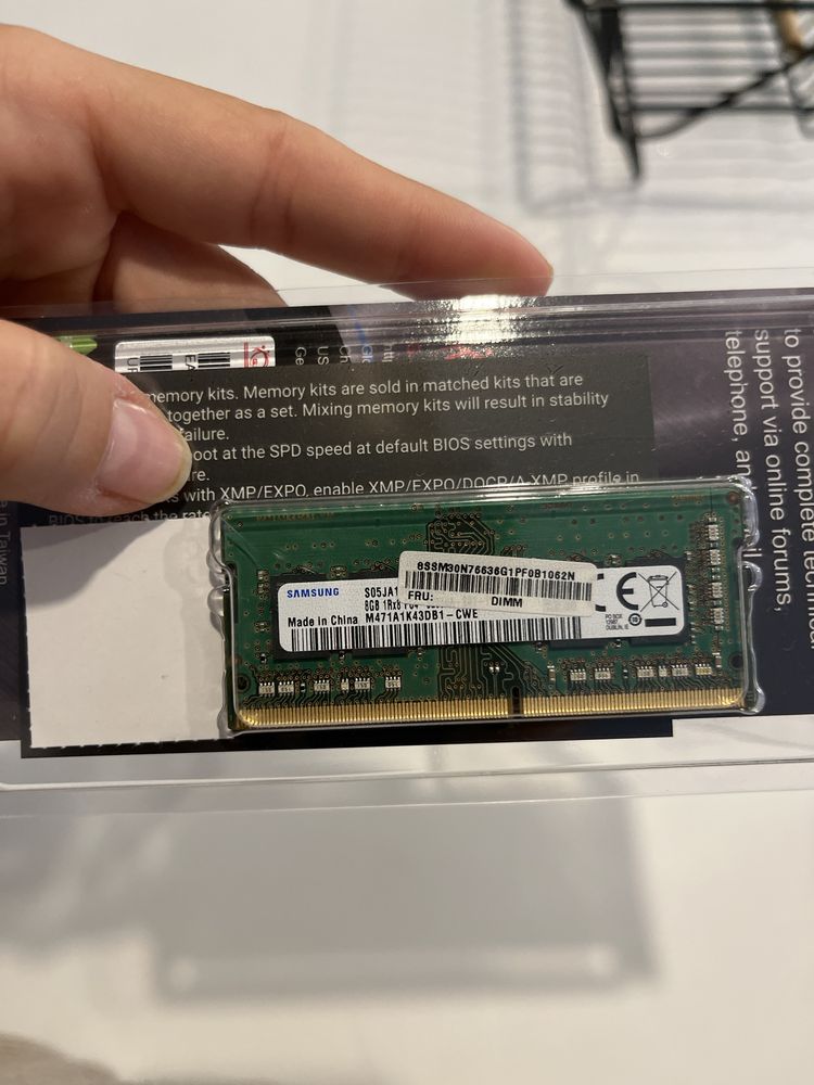 Memória RAM 16GB (8) DDR4 PORTÁTIL