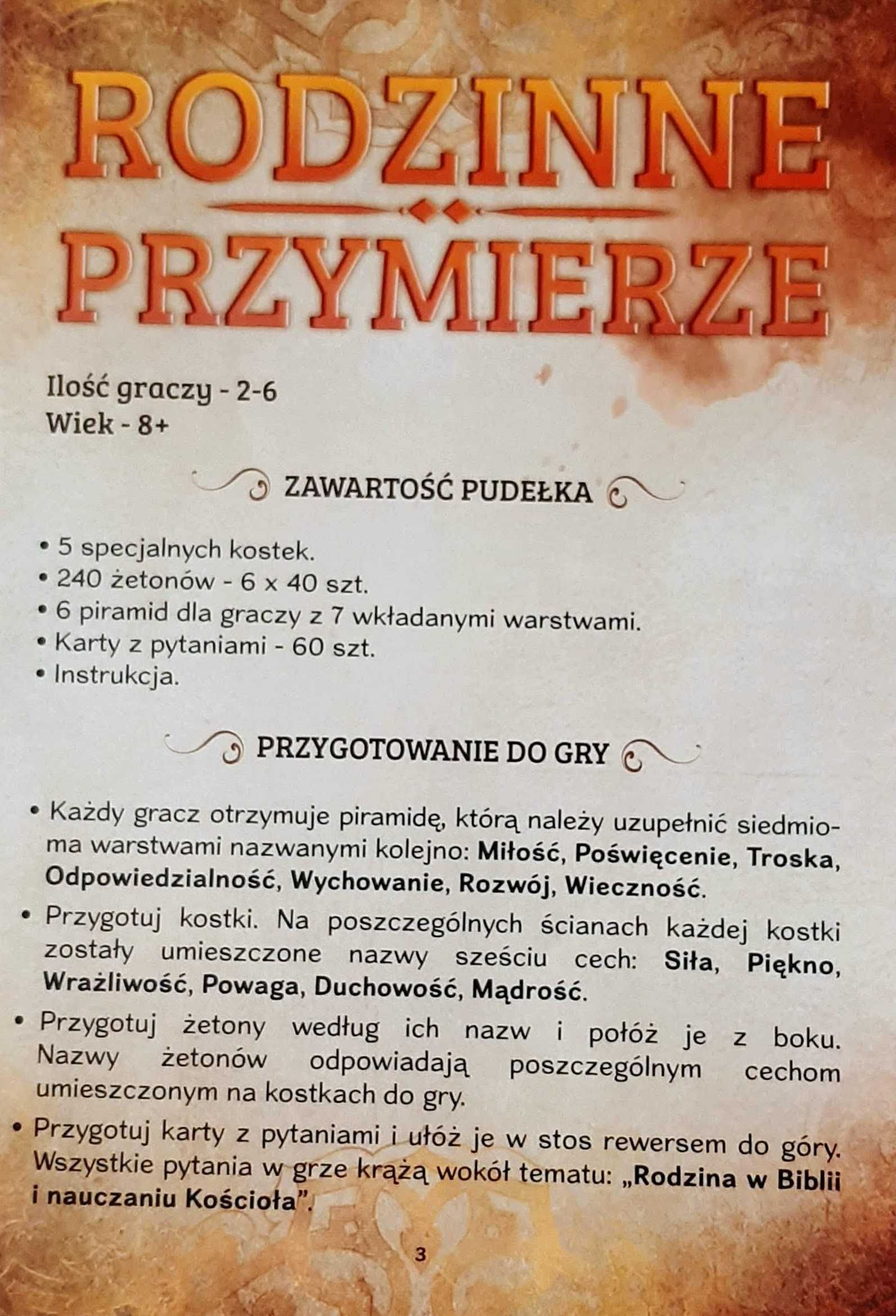 Religijna gra edukacyjna - Rodzinne przymierze