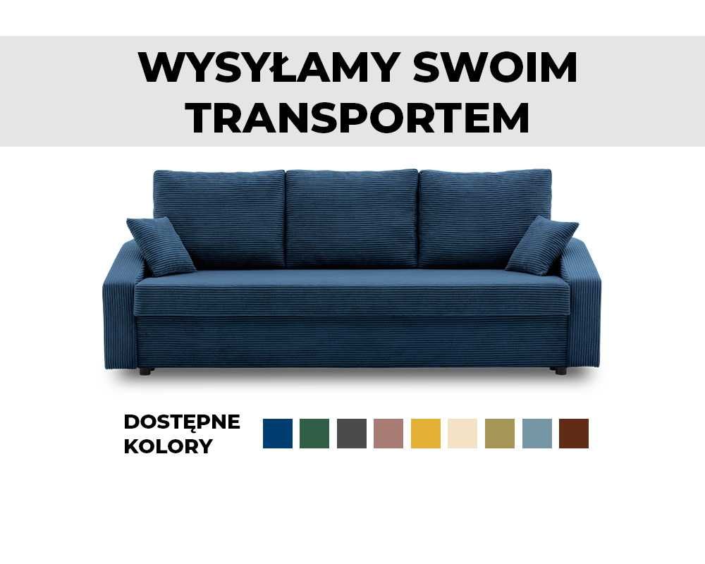 Duża kanapa DORMA / wersalka rozkładana tapczan sofa / SZYBKA DOSTAWA
