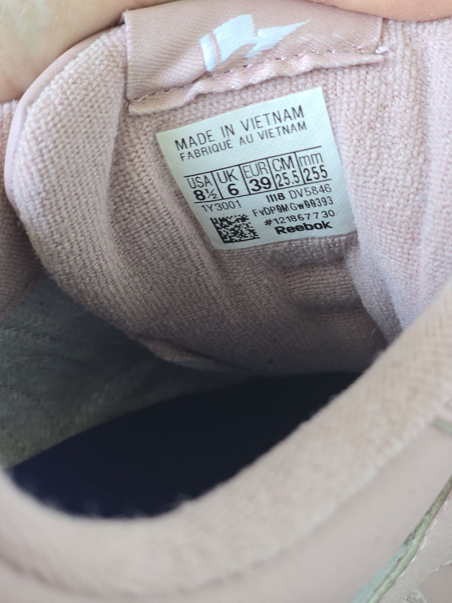 Reebok adidasy buty pudrowy róż 39 skóra