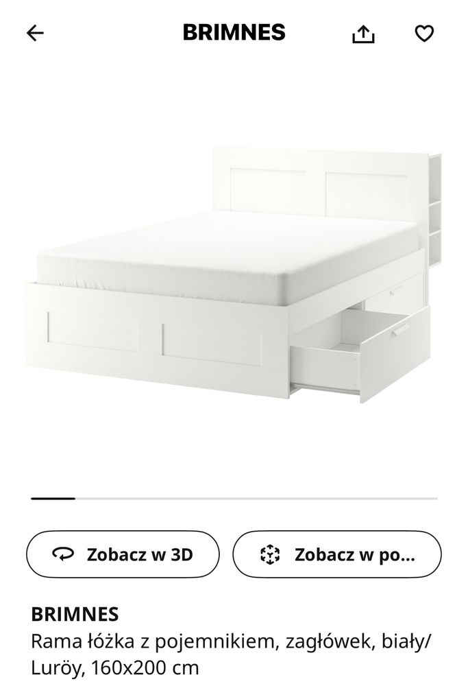 Łóżko brimnes ikea