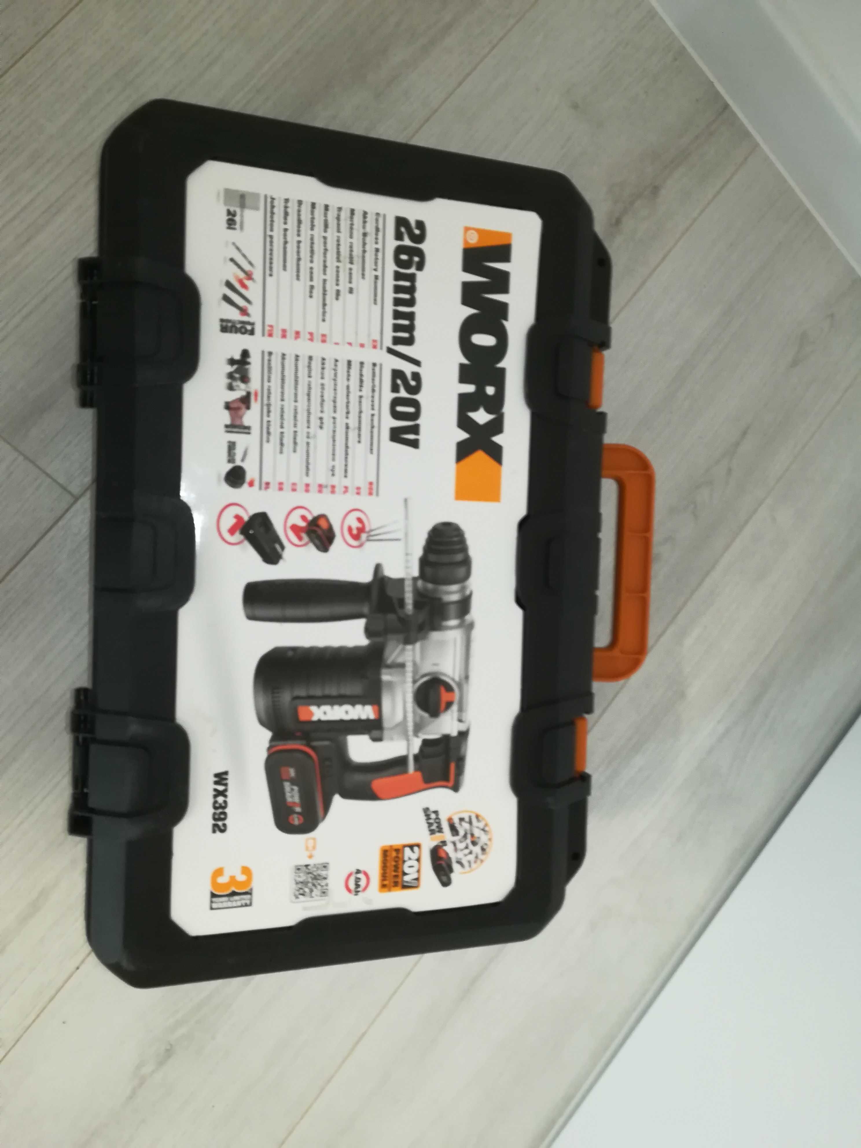 Młotowiertarka , Młot Akumulatorowy WORX WX392  20V
