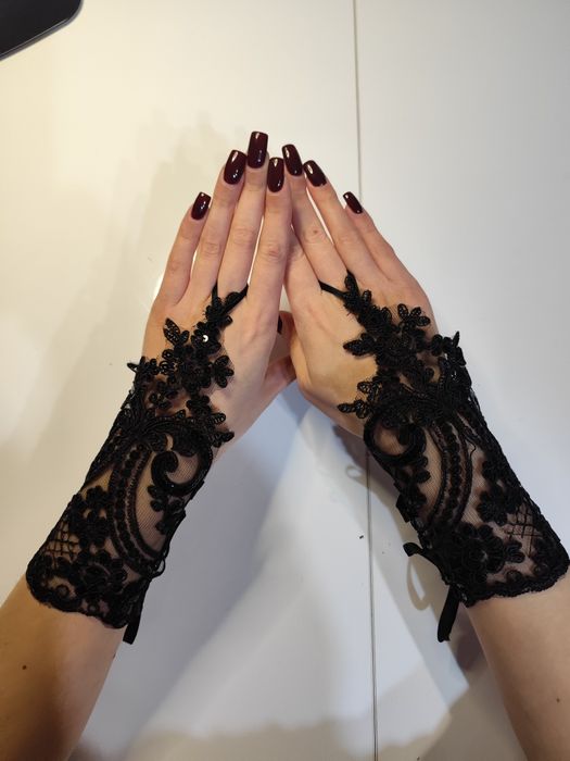 Mitenki na jeden palec rękawiczki z cekinami eleganckie