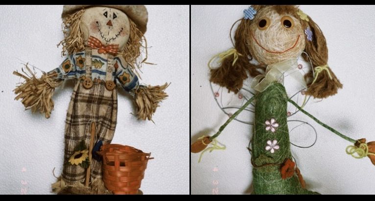 2 bonecos decorativos