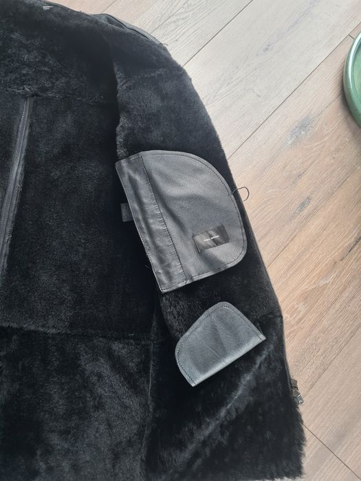 Isabel Marant kożuch naturalny płaszcz czarny S