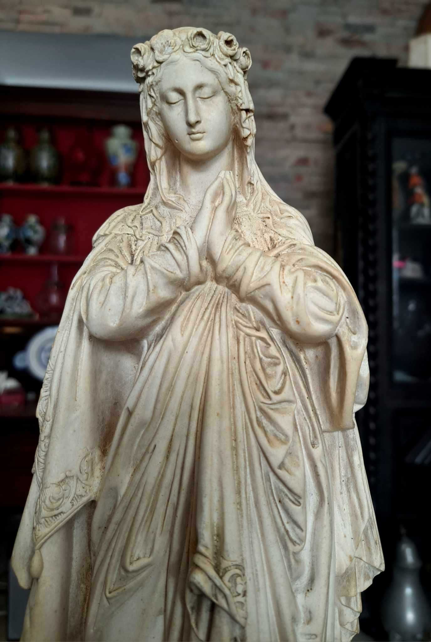Virgem Maria arte sacra séc XIX assinada J. Cambos 1854